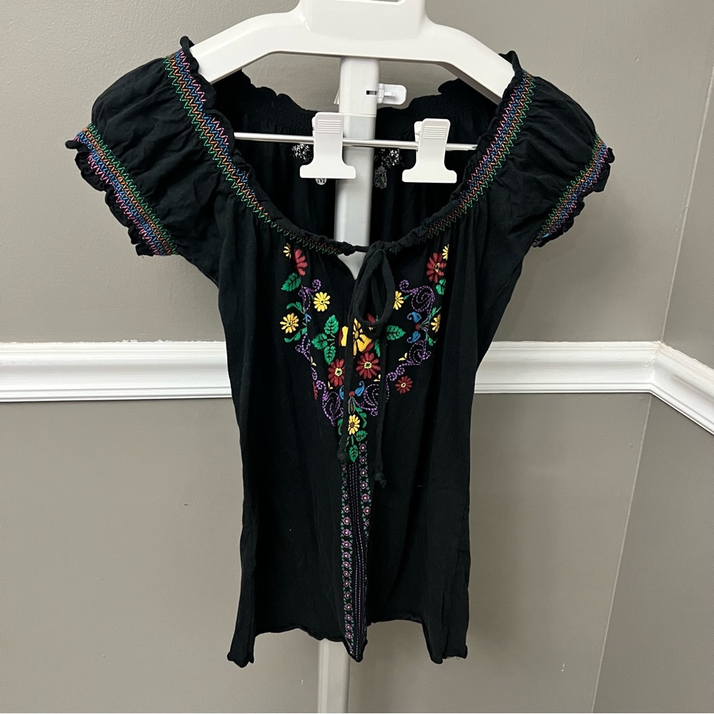 Floral embroidered blouse